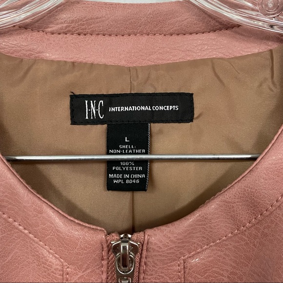 INC ☺️ International Concepts - Vegan Leather Blazer with Peplum - Size L - Picture 3 of 7